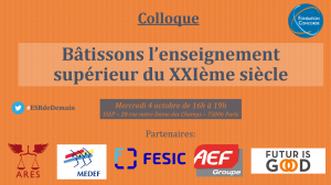 Colloque "Bâtissons l'enseignement supérieur du XXIème siècle" @ ISEP - Institut supérieur d'électronique de Paris | Paris | Île-de-France | France