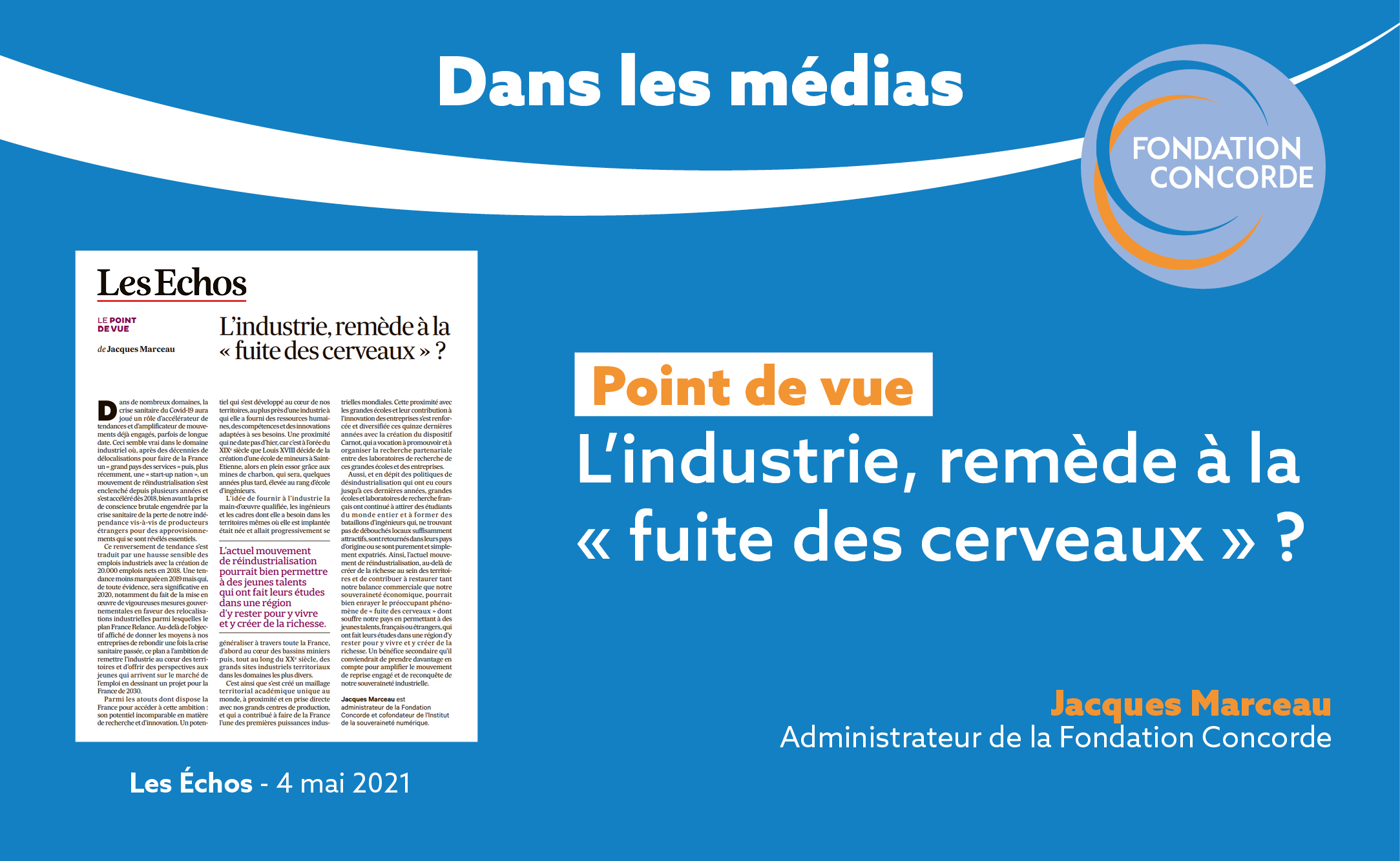 La réindustrialisation de nos territoires, enfin une arme efficace pour enrayer la fuite des cerveaux !