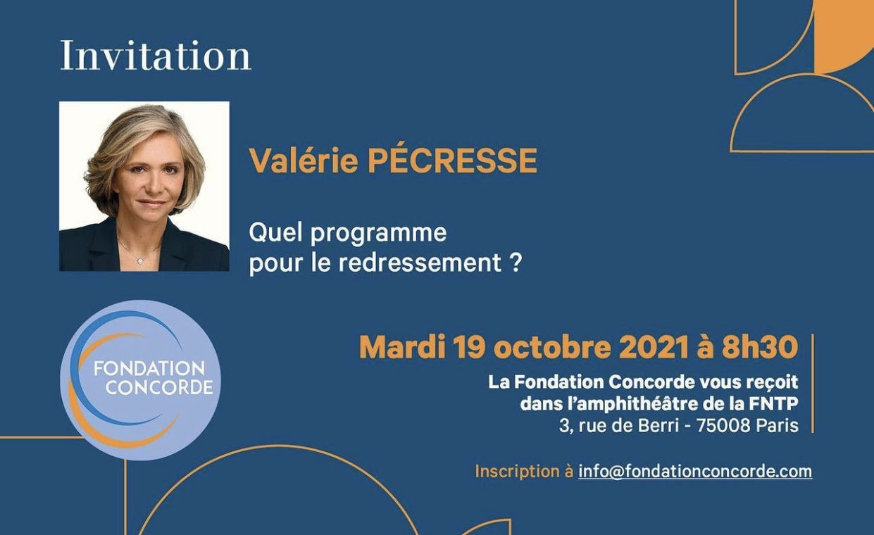 Petit-déjeuner : Quel programme pour le redressement avec Valérie Pécresse